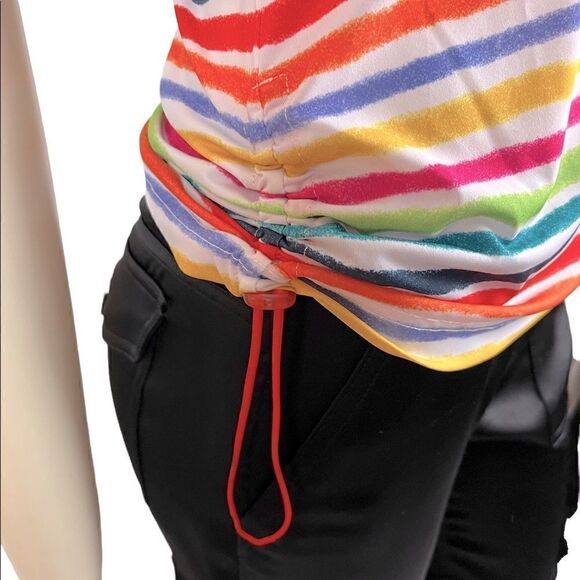 Highly Desired Louis Castel Striped Golf Polo with Ruching on Sides Worn Once - Picture 7 of 8